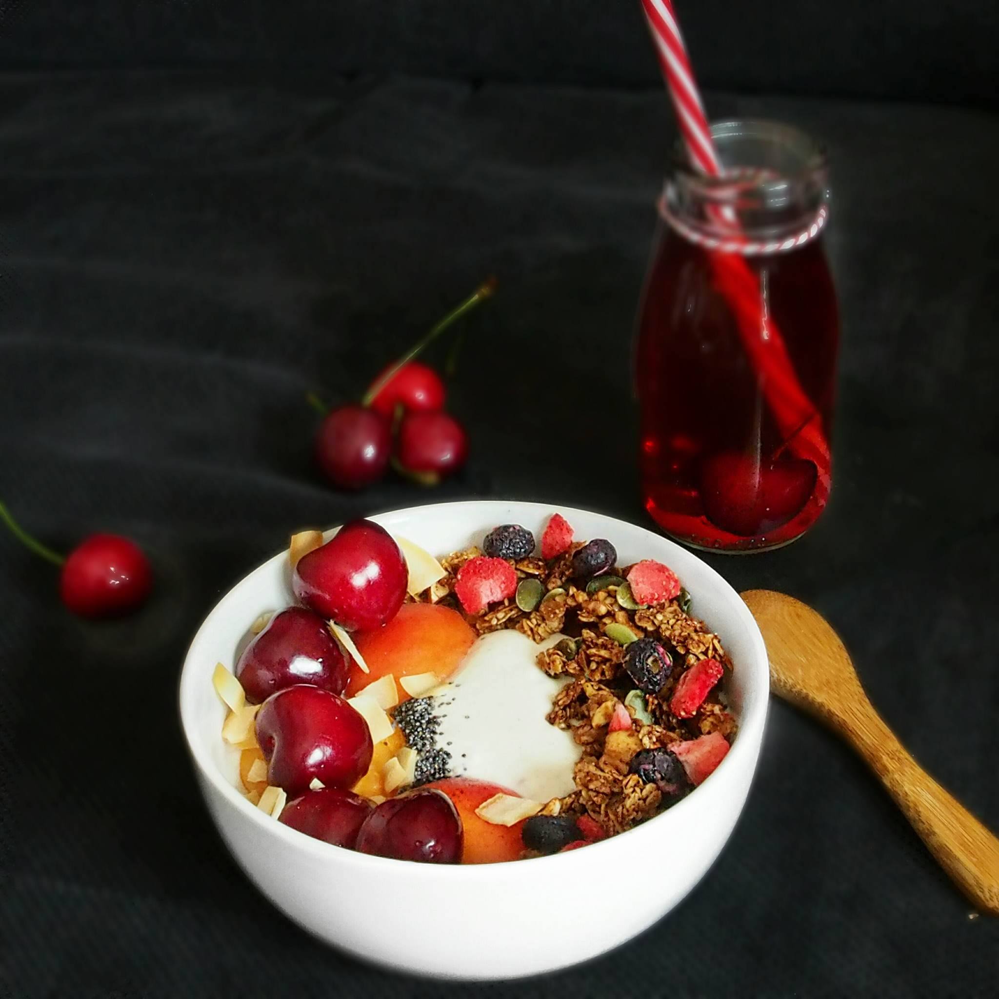 muesli inratable sur yaourt végétal