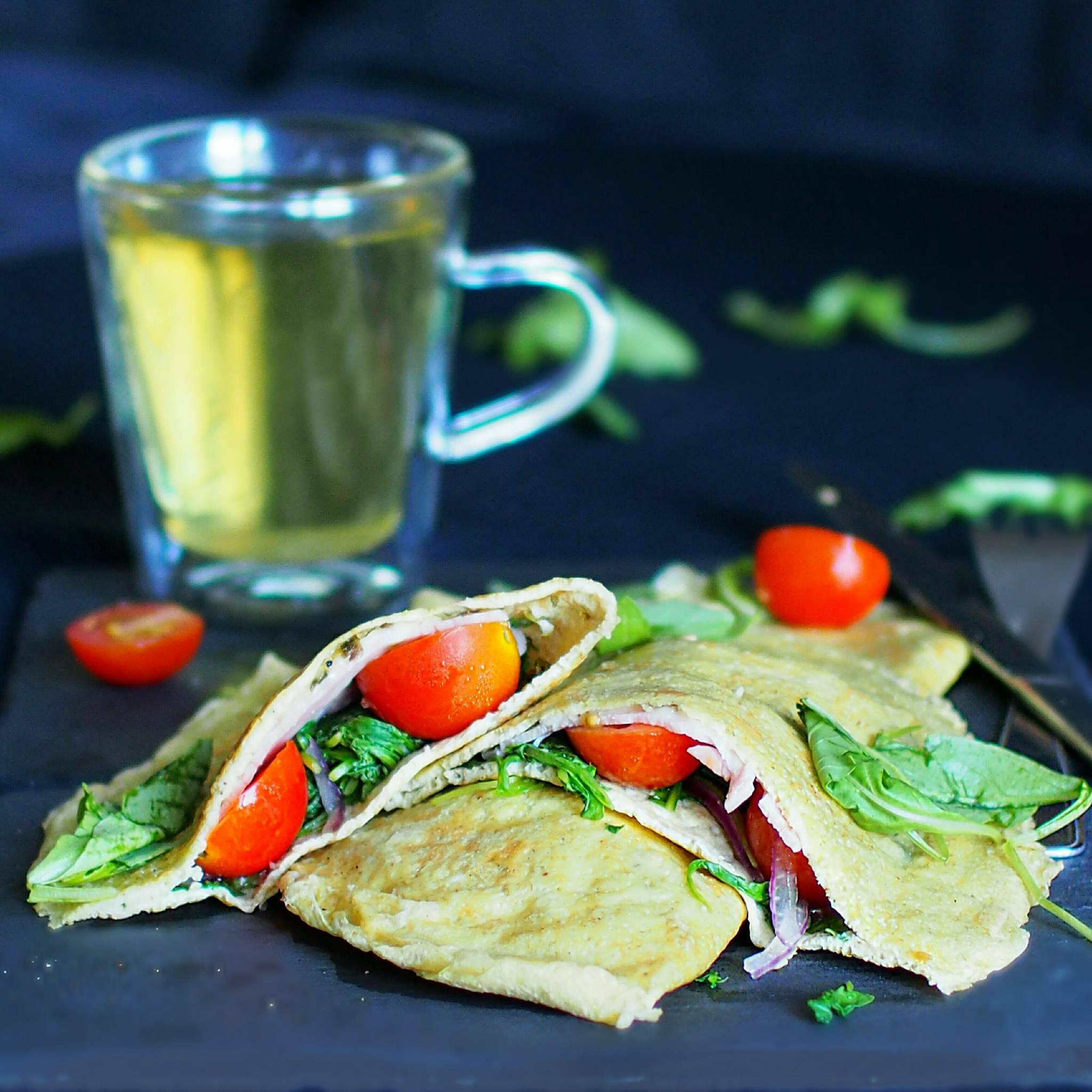 crêpe omelette salée fourée
