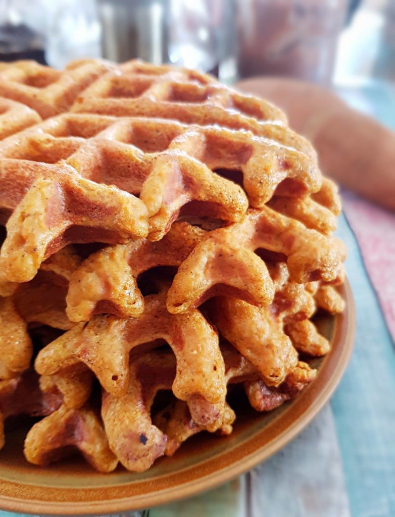Gaufres à la patate douce à index glycémique bas MAIL0VES