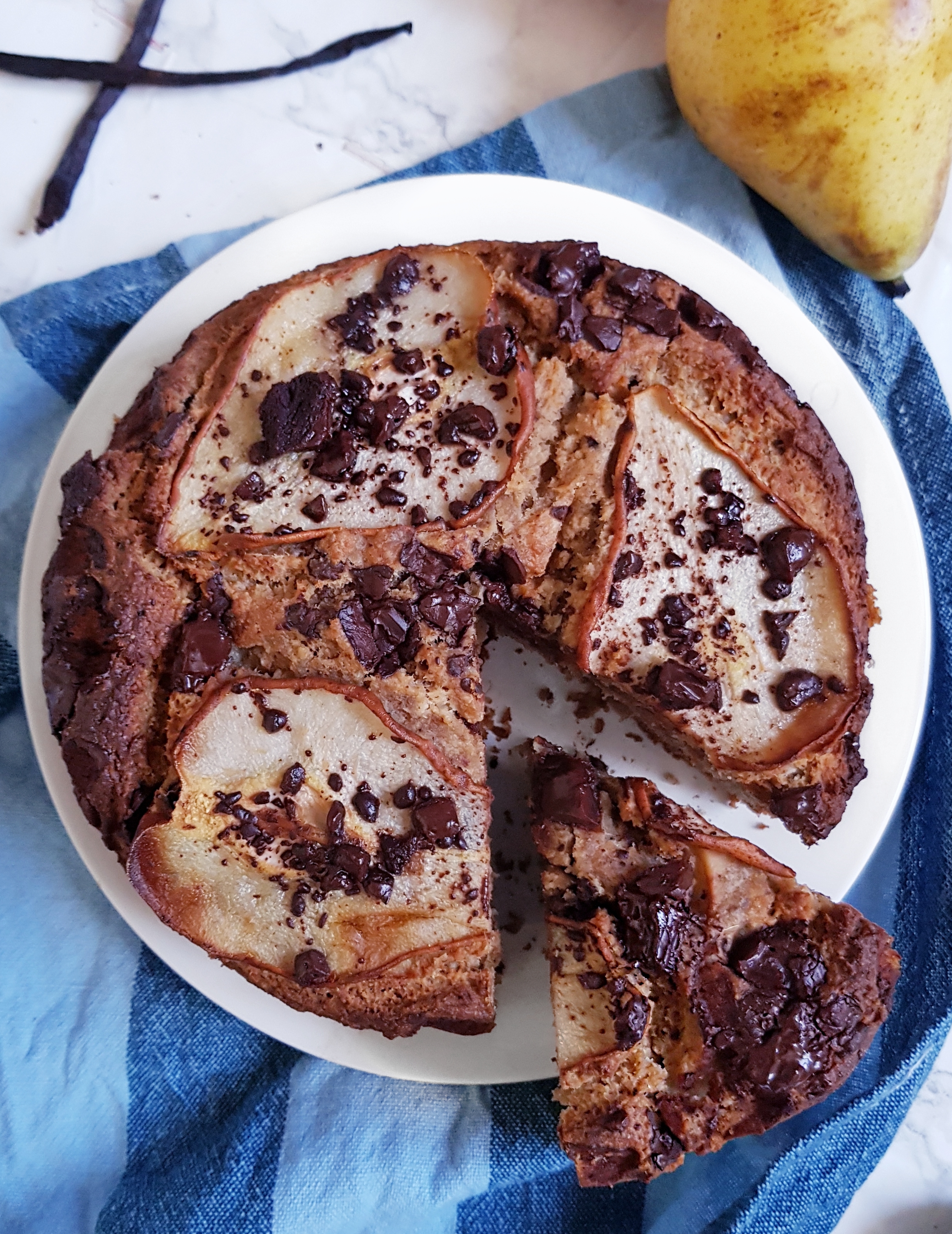 Cake Poire Chocolat : recette vegan de mail0ves - Mailo Fait Maison