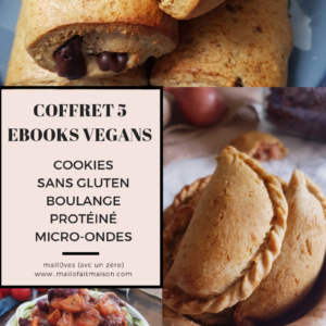Coffret 5 ebooks pour manger mieux et vegan avec gourmandise de mail0ves - mailo fait maison