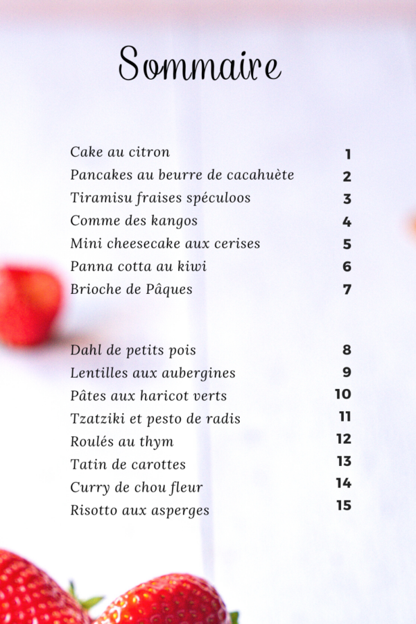 Sommaire Le printemps végétal : 15 recettes + 15 fiches focus